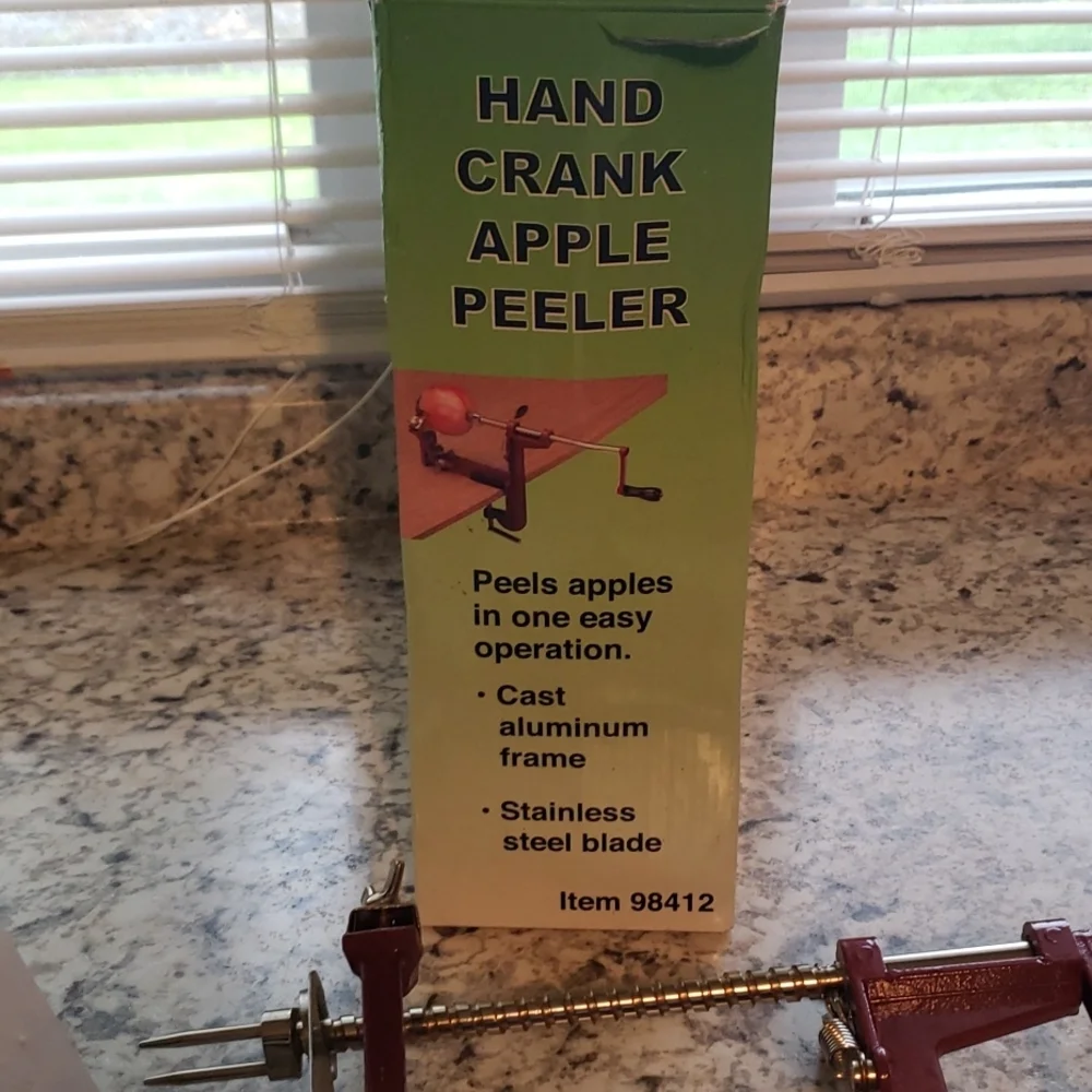 Apple peeler hand crank stainless steel blade